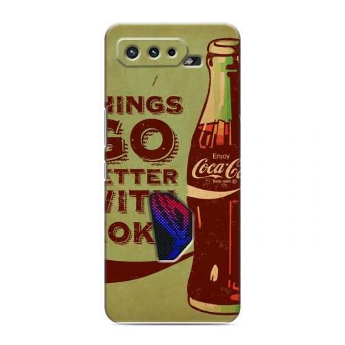 Дизайнерский силиконовый чехол для ASUS ROG Phone 5 Coca-cola