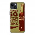 Дизайнерский пластиковый чехол для Iphone 14 Coca-cola