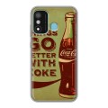 Дизайнерский силиконовый чехол для Itel A27 Coca-cola