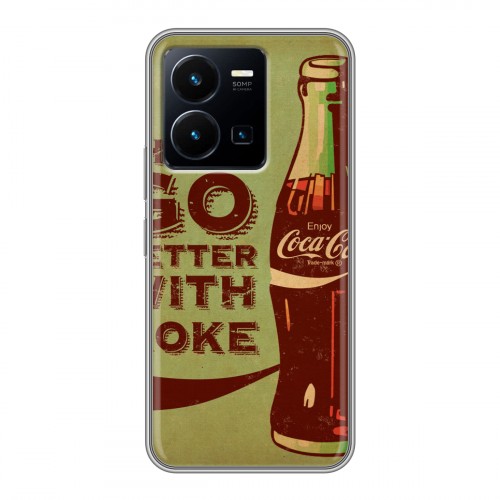 Дизайнерский силиконовый чехол для Vivo Y35 Coca-cola