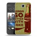 Дизайнерский пластиковый чехол для HTC Desire 300 Coca-cola