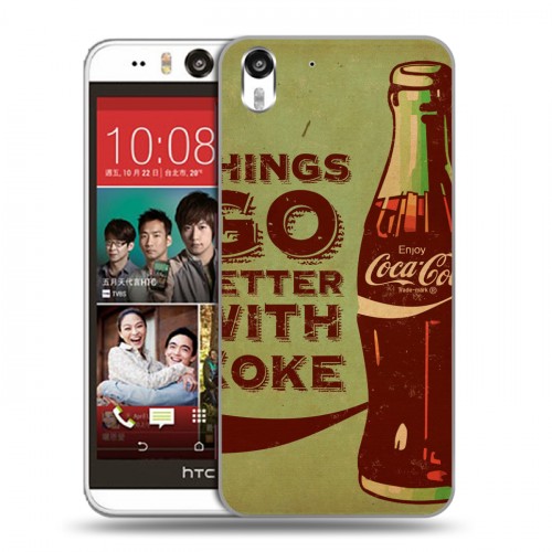 Дизайнерский силиконовый чехол для HTC Desire Eye Coca-cola