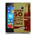 Дизайнерский пластиковый чехол для Microsoft Lumia 435 Coca-cola