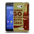 Дизайнерский пластиковый чехол для Sony Xperia E4g Coca-cola