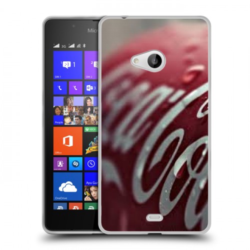 Дизайнерский пластиковый чехол для Microsoft Lumia 540 Coca-cola