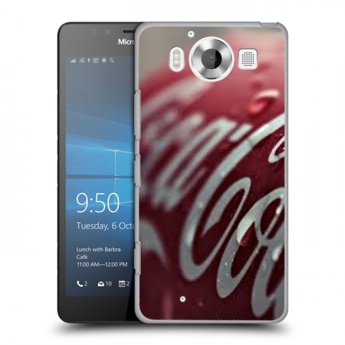 Дизайнерский пластиковый чехол для Microsoft Lumia 950 Coca-cola