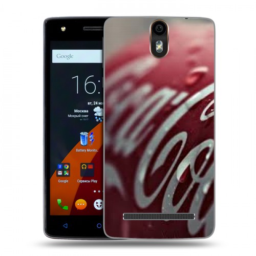 Дизайнерский силиконовый чехол для Wileyfox Storm Coca-cola