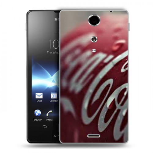 Дизайнерский пластиковый чехол для Sony Xperia TX Coca-cola