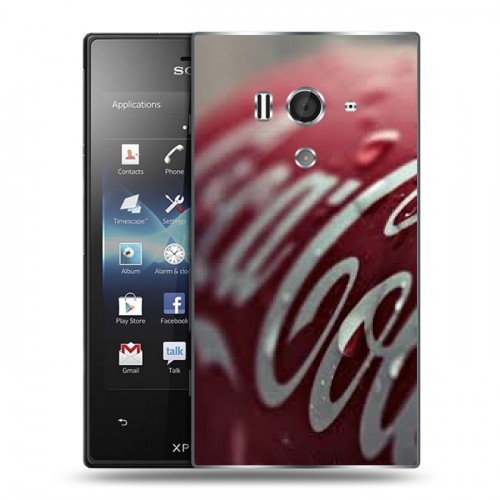 Дизайнерский пластиковый чехол для Sony Xperia acro S Coca-cola