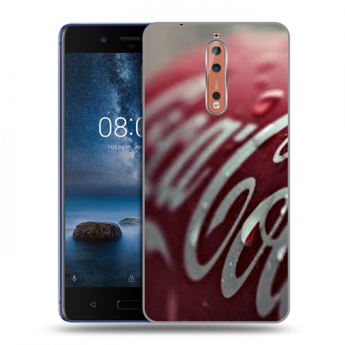 Дизайнерский пластиковый чехол для Nokia 8 Coca-cola