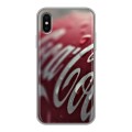 Дизайнерский силиконовый чехол для Iphone x10 Coca-cola