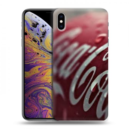 Дизайнерский силиконовый чехол для Iphone Xs Max Coca-cola