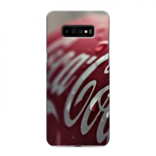 Дизайнерский пластиковый чехол для Samsung Galaxy S10 Plus Coca-cola