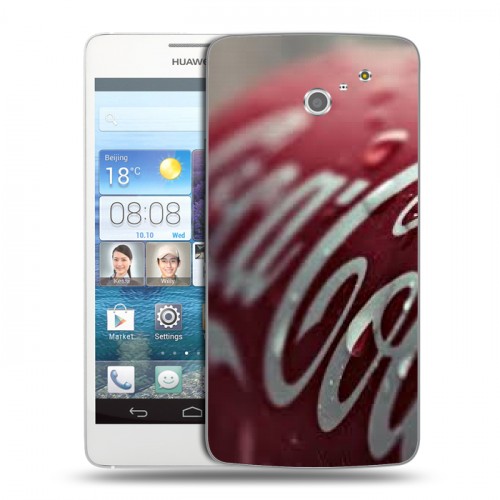 Дизайнерский пластиковый чехол для Huawei Ascend D2 Coca-cola