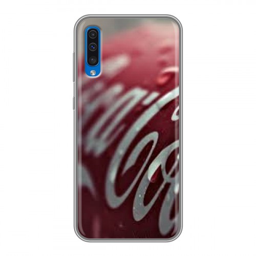Дизайнерский силиконовый чехол для Samsung Galaxy A50 Coca-cola