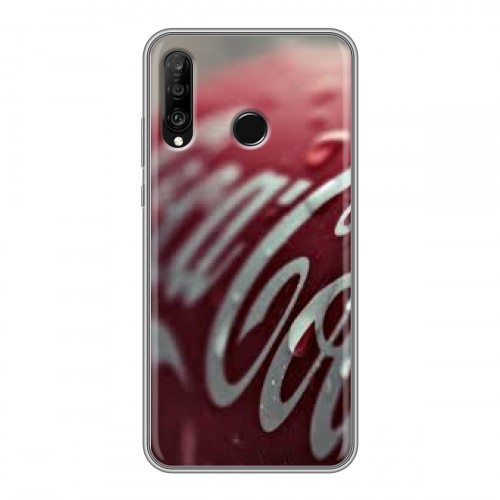 Дизайнерский силиконовый чехол для Huawei P30 Lite Coca-cola