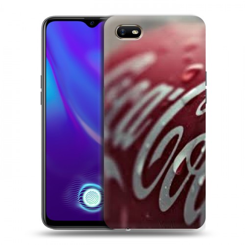 Дизайнерский силиконовый с усиленными углами чехол для OPPO A1k Coca-cola