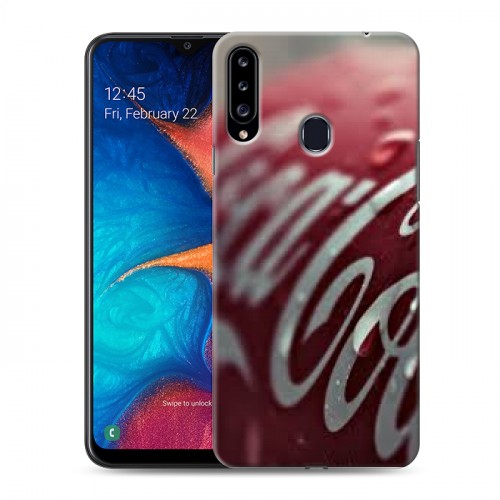 Дизайнерский пластиковый чехол для Samsung Galaxy A20s Coca-cola