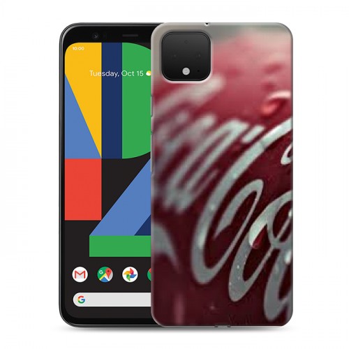 Дизайнерский пластиковый чехол для Google Pixel 4 Coca-cola