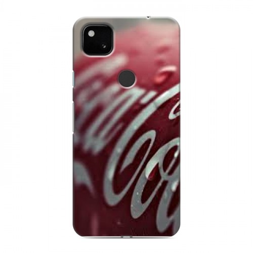 Дизайнерский пластиковый чехол для Google Pixel 4a Coca-cola