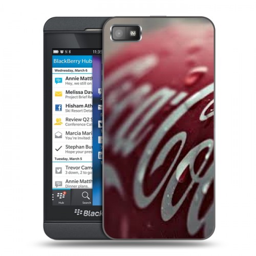 Дизайнерский пластиковый чехол для BlackBerry Z10 Coca-cola