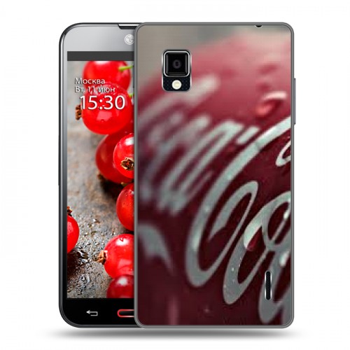 Дизайнерский пластиковый чехол для LG Optimus G Coca-cola