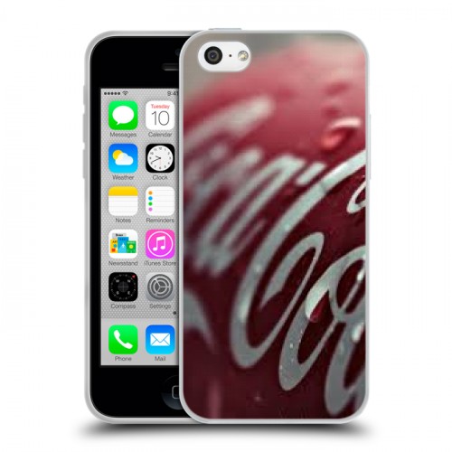 Дизайнерский пластиковый чехол для Iphone 5c Coca-cola