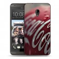 Дизайнерский пластиковый чехол для HTC Desire 700 Coca-cola
