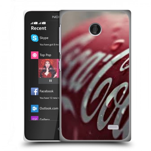 Дизайнерский пластиковый чехол для Nokia X Coca-cola