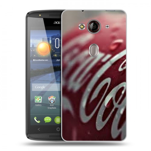 Дизайнерский пластиковый чехол для Acer Liquid E3 Coca-cola