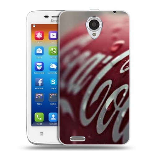 Дизайнерский пластиковый чехол для Lenovo S650 Ideaphone Coca-cola