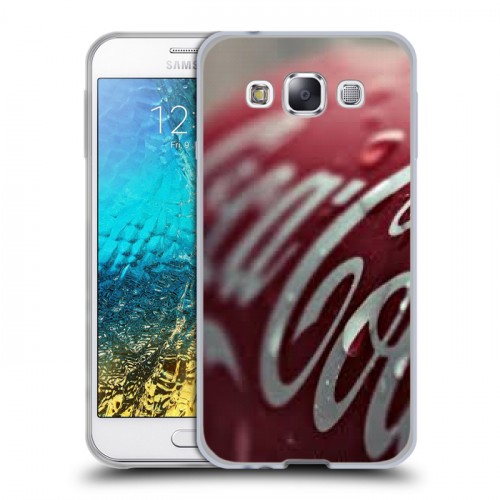 Дизайнерский пластиковый чехол для Samsung Galaxy E5 Coca-cola