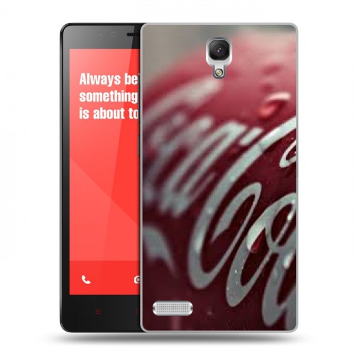 Дизайнерский силиконовый чехол для Xiaomi RedMi Note Coca-cola