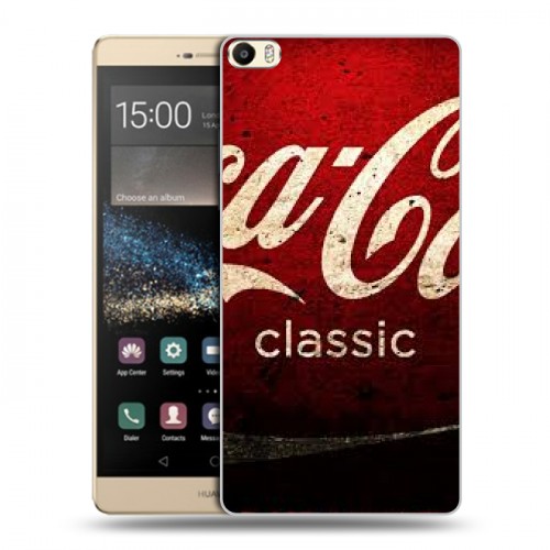 Дизайнерский пластиковый чехол для Huawei P8 Max Coca-cola