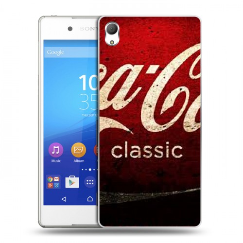 Дизайнерский пластиковый чехол для Sony Xperia Z3+ Coca-cola