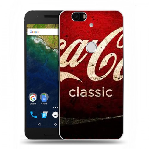 Дизайнерский силиконовый чехол для Google Huawei Nexus 6P Coca-cola