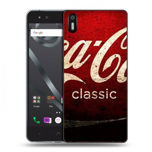 Дизайнерский пластиковый чехол для BQ Aquaris X5 Coca-cola