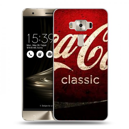 Дизайнерский пластиковый чехол для Asus ZenFone 3 Deluxe Coca-cola