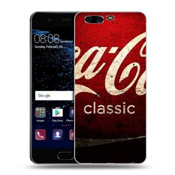 Дизайнерский силиконовый чехол для Huawei P10 Plus Coca-cola (на заказ)