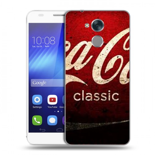Дизайнерский пластиковый чехол для Huawei Honor 6C Coca-cola