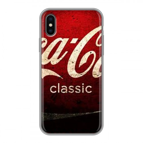 Дизайнерский силиконовый чехол для Iphone x10 Coca-cola