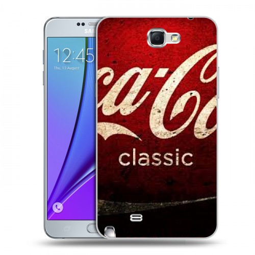 Дизайнерский пластиковый чехол для Samsung Galaxy Note 2 Coca-cola