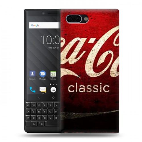 Дизайнерский пластиковый чехол для BlackBerry KEY2 Coca-cola