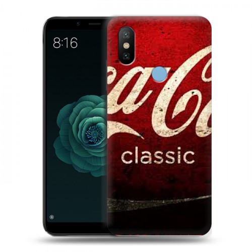 Дизайнерский силиконовый чехол для Xiaomi Mi A2 Coca-cola