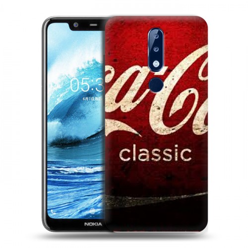 Дизайнерский силиконовый чехол для Nokia 5.1 Plus Coca-cola