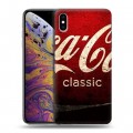 Дизайнерский силиконовый чехол для Iphone Xs Max Coca-cola