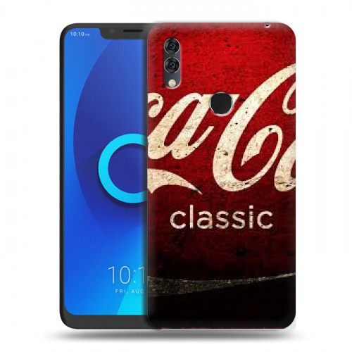 Дизайнерский силиконовый чехол для Alcatel 5V Coca-cola