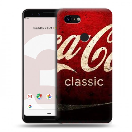 Дизайнерский пластиковый чехол для Google Pixel 3 Coca-cola