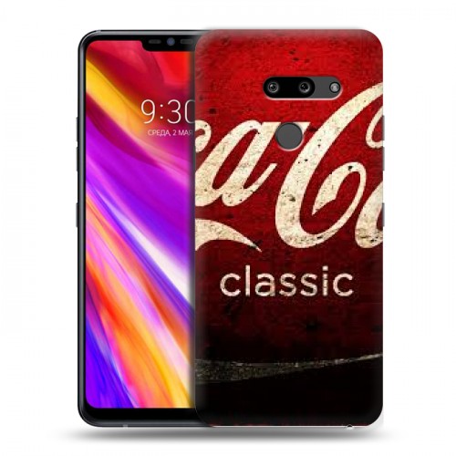 Дизайнерский пластиковый чехол для LG G8 ThinQ Coca-cola