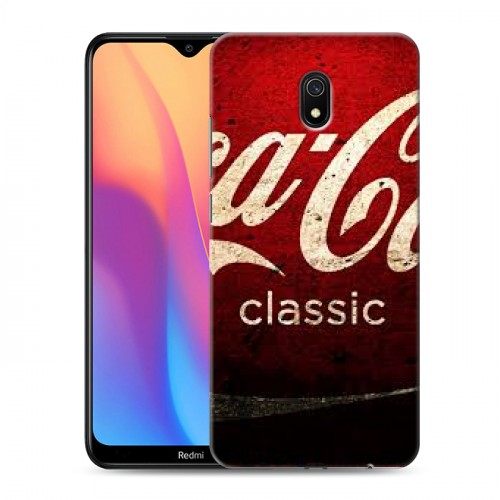 Дизайнерский силиконовый с усиленными углами чехол для Xiaomi RedMi 8A Coca-cola